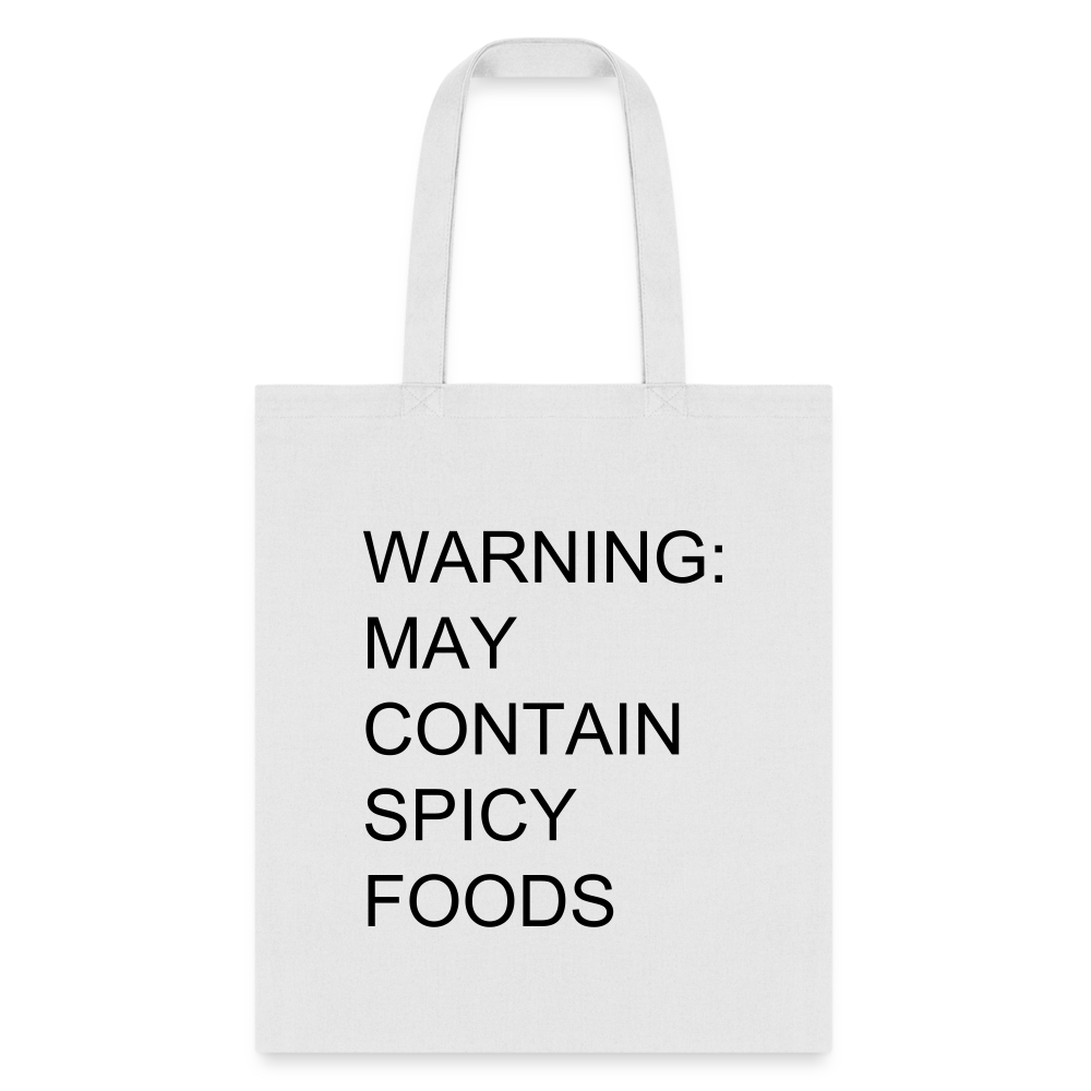 Spicy Foods Reusable Grocery Bag - white