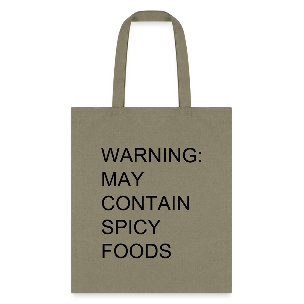 Spicy Foods Reusable Grocery Bag - khaki