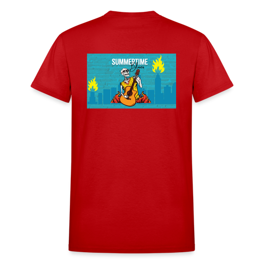 Summertime Blues Tee - red